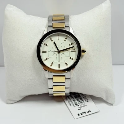 Tory Burch Gigi TBW2025 Ivory Dial Two Tone Stainless Bracelet Women’s Watch - Image 1 of 4