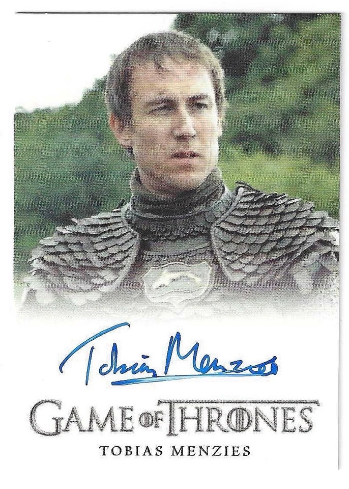 Game Of Thrones Season 3 Tobias Menzies Autograph Card as Edmure Tully - Image 1 of 1