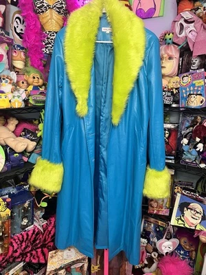 Abrigo plumero verde azulado Elsie And Fred talla grande RARO Foto 1 de 4