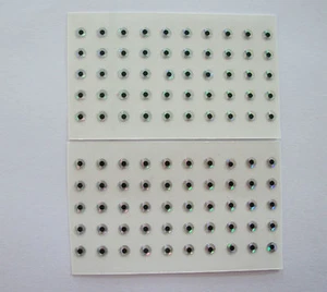 100 OJOS PRISMA PLATEADOS para CEBOS GIRATORIOS Y SEÑUELOS DE 1/8" PEGAMENTO PLANO - Imagen 1 de 1
