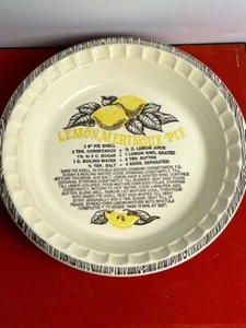 Lemon Meringue Pie Plate 11" dia with recipe - Picture 1 of 5