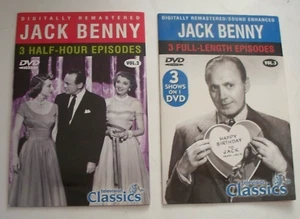 2 TELEVISION CLASSICS DVDS - JACK BENNY - 6 EPISODES - CARDBOARD SLEEVES - Picture 1 of 1
