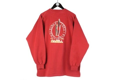 SUDADERA VINTAGE O'NEILL TALLA XL roja años 90 retro surf California jumper Foto 1 de 4