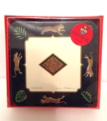 Lynn Chase Designs Jaguar Jungle Coasters (Set of 6) Pimpernel NEW Sealed Box - Image 1 of 4