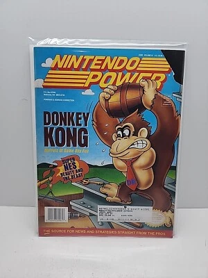Nintendo Power Magazine Volume 61 June 1994 Donkey Kong + Poster + Cards - Image 1 of 4