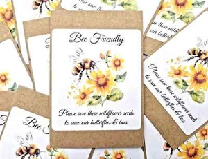Wildflower Throw & Grow Seeds Mix Bee Friendly Kids Party Bags Favours Gifts BF4 - Picture 1 of 6