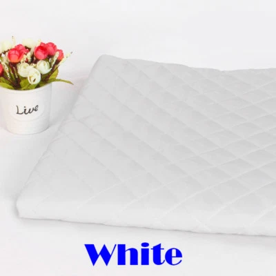 Quilted Polycotton Fabric DIY Nylon Backed Diamond Shaped Quilting Padded Cloth - Image 1 of 4