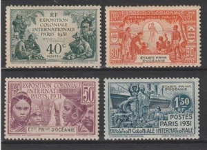OCEANIA FRANCESE 1931 EXPO COLONIALE PARIGI 4 VAL MLH MF99298 - Imagen 1 de 2