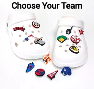MLB SHOE CHARMS (14 pieces each) Baseball Gift Set Lot (Choose Your Team!) - Picture 1 of 14