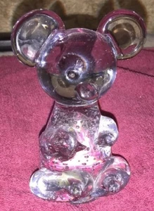 4” Glass Mouse Figurine - Hand Made Crystal Taiwan - Picture 1 of 7