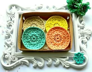 Pack Cotton Makeup Remover Pads - Eco-Friendly Crochet Face Rounds & Scrubbies - Picture 1 of 3