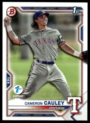 2021 Bowman 1st Edition Cameron Cauley G61 Texas Rangers #BD-192 - Image 1 of 2