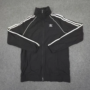 Adidas Jacket Men SMALL Black trefoil windrunner winter track lightweight Size S - Picture 1 of 9