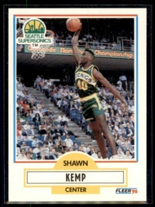 1990-91 Fleer Shawn Kemp Rookie Seattle SuperSonics #178 - Picture 1 of 2