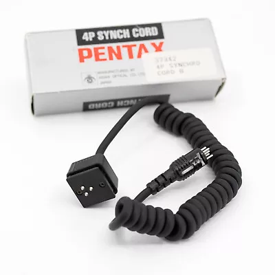 Genuine PENTAX 4P SYNCHRO CORD B… (37342)… BOXED EXC+ - Image 1 of 2