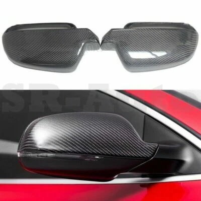 PARA AUDI A3 A4 A5 2013-2015 RS4 RS5 B8.5 Cubierta de espejo retrovisor de fibra de carbono real 2 piezas Foto 1 de 4