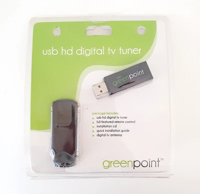 USB HD Digital TV Tuner - Enjoy TV Shows On Your PC, Greenpoint - New & Sealed - Image 1 of 4