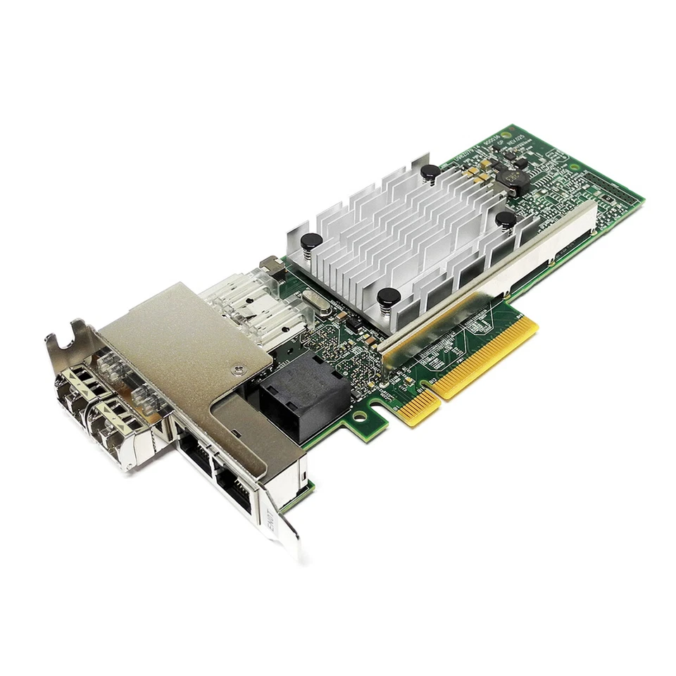 IBM ENOT Power9 4-Port (2x10Gb FC + 2x1GbE) PCIe x8 Server Adapter 00E2865 LP - Image 1 of 3