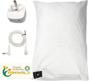 Queen size Grounding Pillow case 10% Silver Fiber 20x30 inch with Adapter - Picture 1 of 5