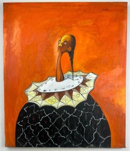 George Condo (Handmade) Oil Painting On Canvas, Signed & Stamped - Picture 1 of 4