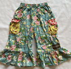 Matilda Jane Girls Size 2 Years Stone Cliff Ruffle Pants Multi Color Floral Blue