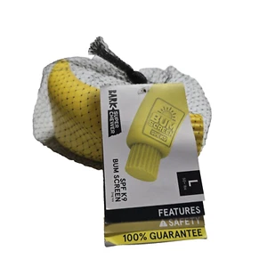 BarkBox Super Chewer Dog Toy Chunky Bum Yellow 6" Large 50+ lb Screen NWT - Picture 1 of 12