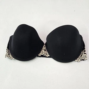 Wacoal Women Bra 32D Black Strapless Padded Lace Underwire NO STRAPS - Picture 1 of 7