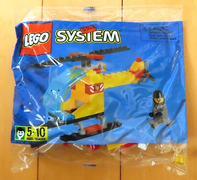 NISP VTG 1997 LEGO System 6554 FIRE BLAZE BRIGADE Fire Rescue Helicopter Set - Image 1 of 3