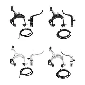 Nuovo Kit Freno Bici Fixie Anteriore/Posteriore Pinza Freno Kit Freno Tiraggio Laterale Set Freno - Foto 1 di 28