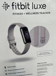 Fitbit FB422GLWT Luxe Fitness and Wellness Tracker with Stress Management, Sleep - Picture 1 of 12