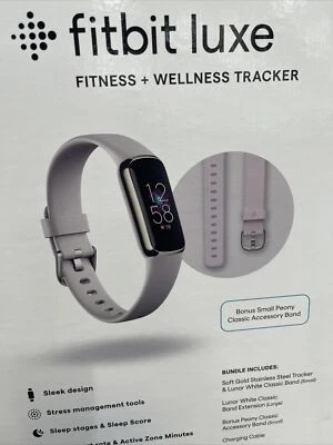 Fitbit FB422GLWT Luxe Fitness and Wellness Tracker with Stress Management, Sleep - Image 1 of 4