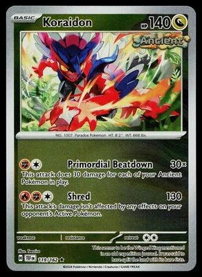 Pokemon SV05: Temporal Forces 119/162 Koraidon Reverse Holo - Image 1 of 2