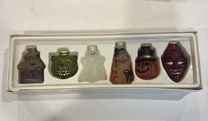  Vintage alte Welt Glas Halloween Ornament Licht Abdeckungen 6er Set - Bild 1 von 14