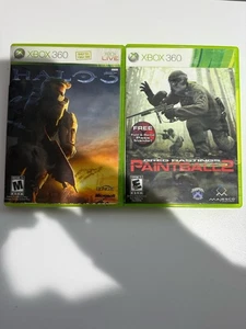 Xbox 360 2 Spiele Lot getestet funktionstüchtig Halo 3 Paintball 2 - Bild 1 von 3