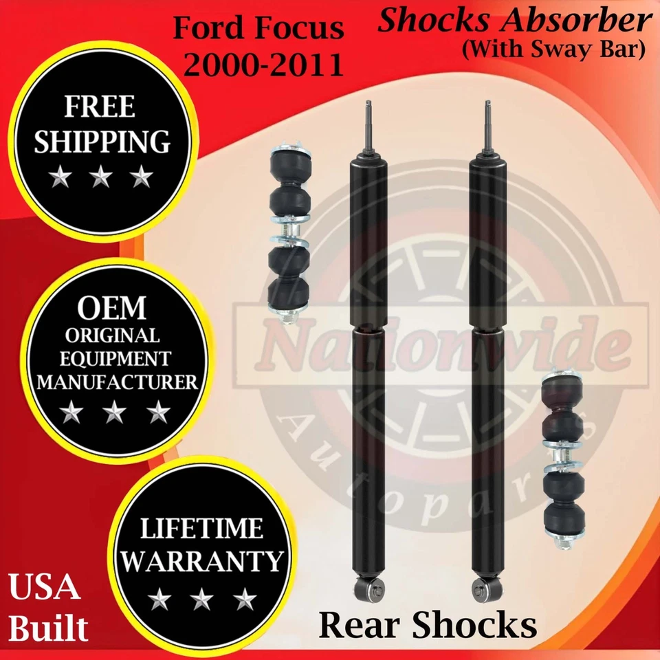 Amortiguador trasero Monroe OEM con barra estabilizadora para Ford Focus 2000-2011 garantía de por vida Foto 1 de 4