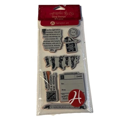 Графические 45 редких снятых с производства марок Twas The Night Before Christmas 9 шт. - Изображение 1 из 4