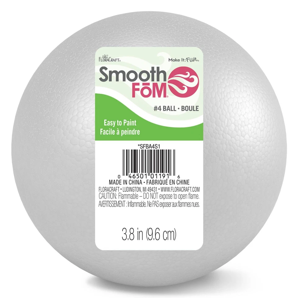 FloraCraft Flosfba4s1 Smooth Foam Ball 4