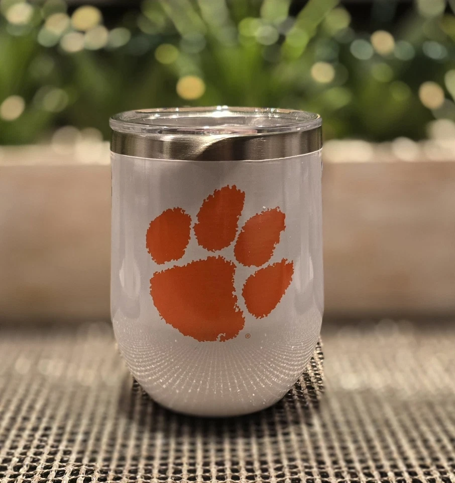 Corkcicle NCAA 16oz Clemson Tigers Big Logo Triple Insulated Stainless Tumbler