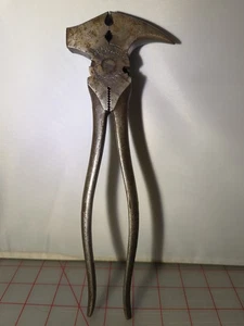 Vintage Crescent Tools  C2 Fence Pliers 1936-10 Checkerdot Patterned Handles - Bild 1 von 4