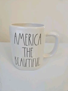 Rae Dunn ~ "AMERICA THE BEAUTIFUL" ~ Tasse / Tasse ~ doppelseitig / Camper - Bild 1 von 4