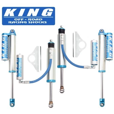 4 King 2.5 Ft/Rr Reservoir Shocks NO Adjs - 0-2.5" Lift 2001-2010 GM 2500HD 3500 Foto 1 de 4