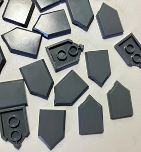 Lego 50 New Pieces Flat Tile 2x3 w/ Angle Pentagonal Dark Stone Grey 35341 - Picture 1 of 2