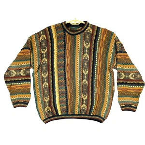 Tundra Canada 100% Baumwolle Mehrfarbig 3D Struktur Strick Pullover Herren XL - Bild 1 von 6