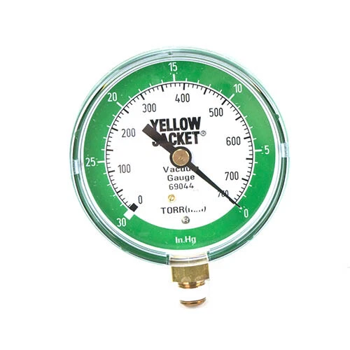 Yellow Jacket 69044 3 1/8" Vacuum Gauge 0-30 Inhg/760-0 Torr (Mm)