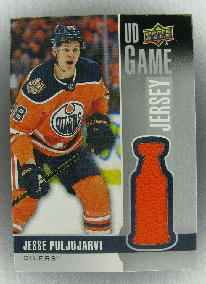 2019-20 Upper Deck Game Jersey Jesse Puljujarvi #GJ-JE Edmonton Oilers - Image 1 of 1