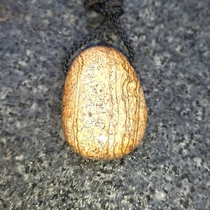 Colgante de jaspe de paisaje perforado cinta Zen jardín n.ºB piedras preciosas piedra picturera - Imagen 1 de 1