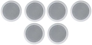 6 altavoces de cine en casa Rockville HC55-16 blancos de 5,25" 300 vatios en el techo 16 ohmios - Imagen 1 de 12