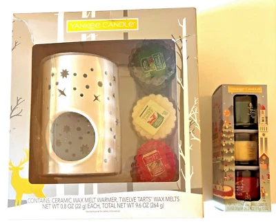 Calentador de cerámica Yankee Candle Co Holiday con 12 tartas + 3 votivos a juego nuevo en caja Foto 1 de 4