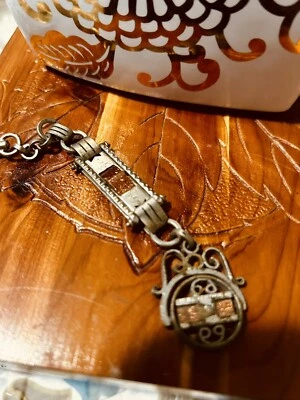 Masterful 1920 Art Deco Jakob Bengel Reloj de Bolsillo Cadena Máquina Edad Piedra Solar  Foto 1 de 3