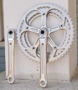 Shimano 600 Arabesque Crankset Tripleizer 170 Vintage Square Taper Cranks Triple - Picture 1 of 9